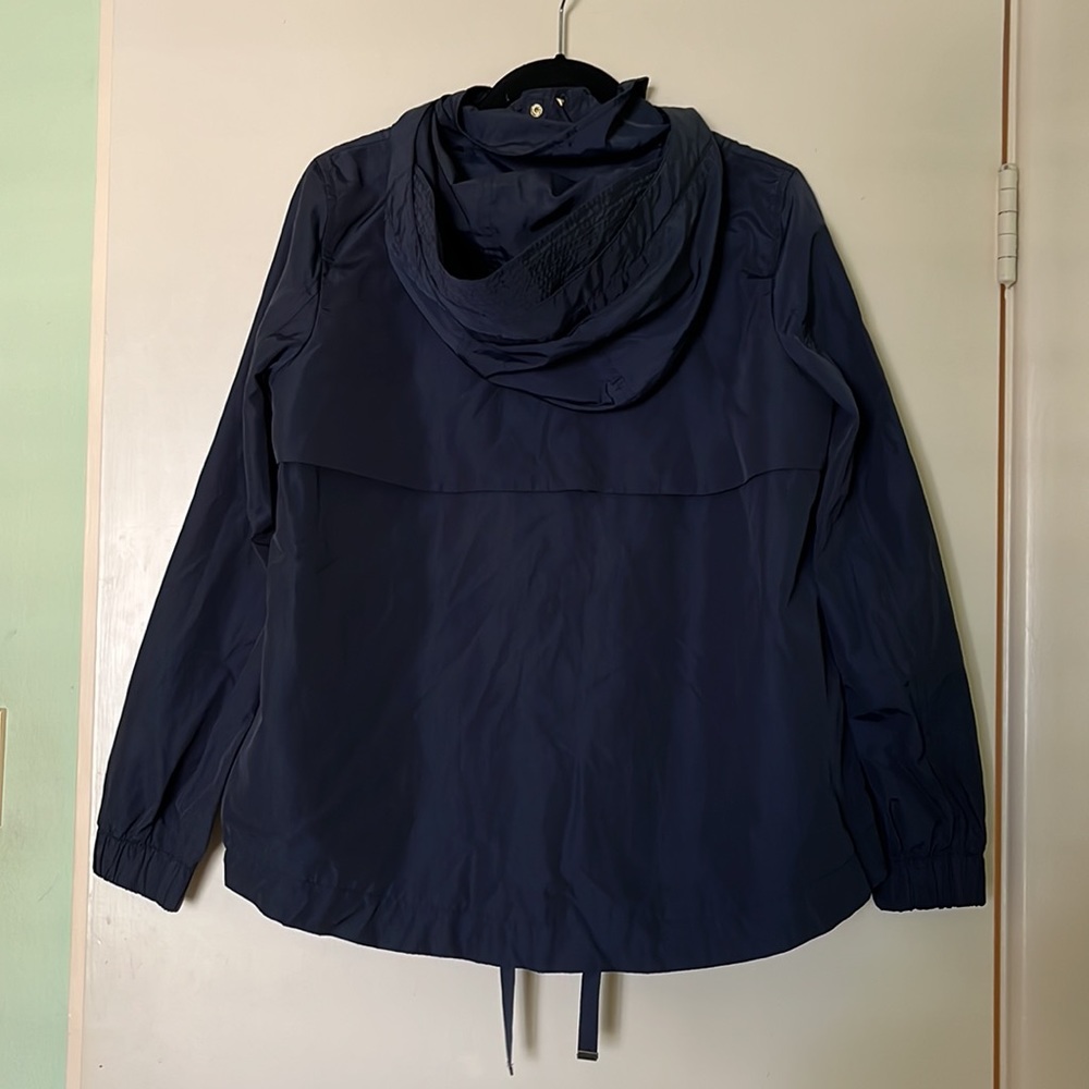 Zara Navy Windbreaker Jacket with Gold Accents - Picture 4 of 5
